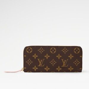 Louis Vuitton Brown Monogram Clemence Zip Wallet